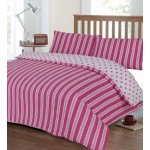 Спален комплект "Stripe-Spot Pink" - двулицев